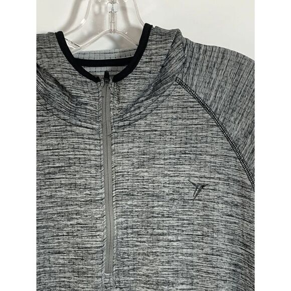 Old Navy Mens Sweatshirt Activewear Hooded Quarter Zip Gray Large - Picture 8 of 8